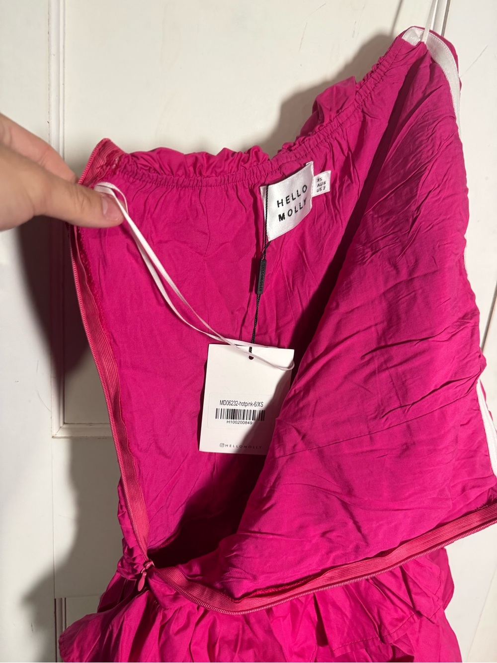 Hello Molly ATTENTION SNATCH MINI DRESS PINK Sleeveless Size 2 NWT Lined - Picture 9 of 9